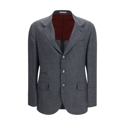 Blazer Brunello Cucinelli in lana grigia Oves Aries