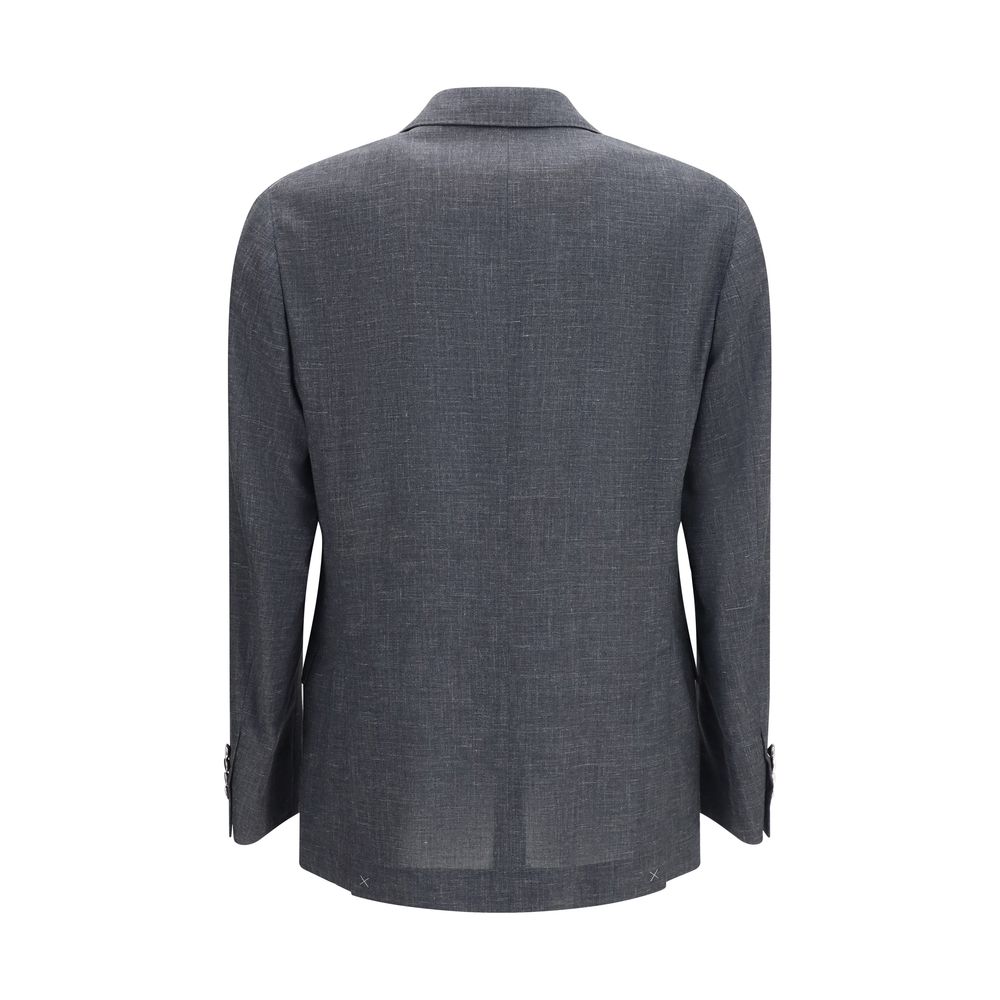 Blazer Brunello Cucinelli in lana grigia Oves Aries