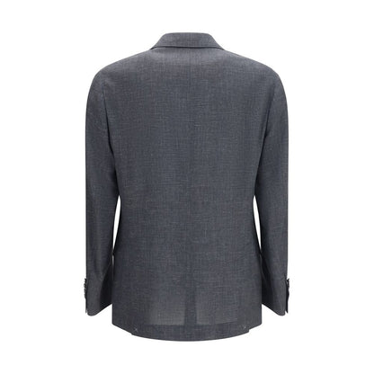 Blazer Brunello Cucinelli in lana grigia Oves Aries