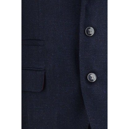 Costume deux-pièces en laine bleu Brunello Cucinelli Oves Aries