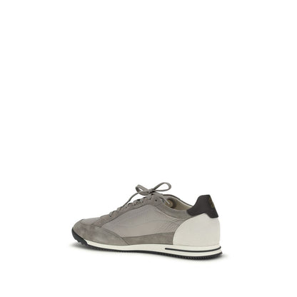 Sneakers Brunello Cucinelli in pelle di vitello grigia Bos Taurus