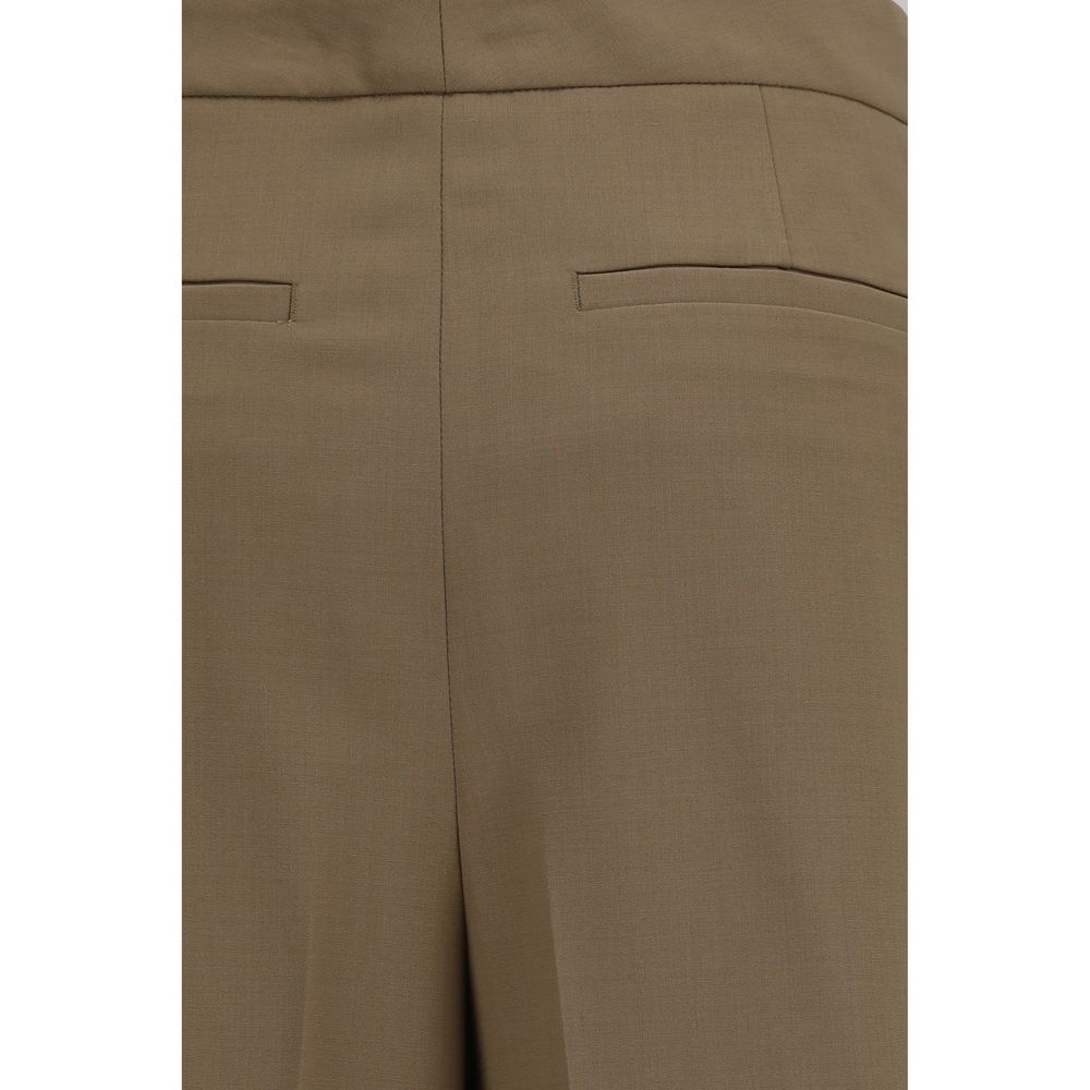 Lardini Pantaloni Casual in Lana Marrone Oves Aries