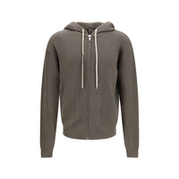 Felpa con cappuccio Rick Owens Oves Aries in lana grigia