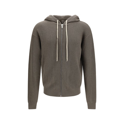 Felpa con cappuccio Rick Owens Oves Aries in lana grigia