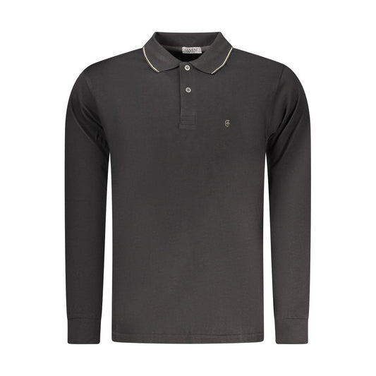 Polo da uomo Coveri Moving in cotone nero
