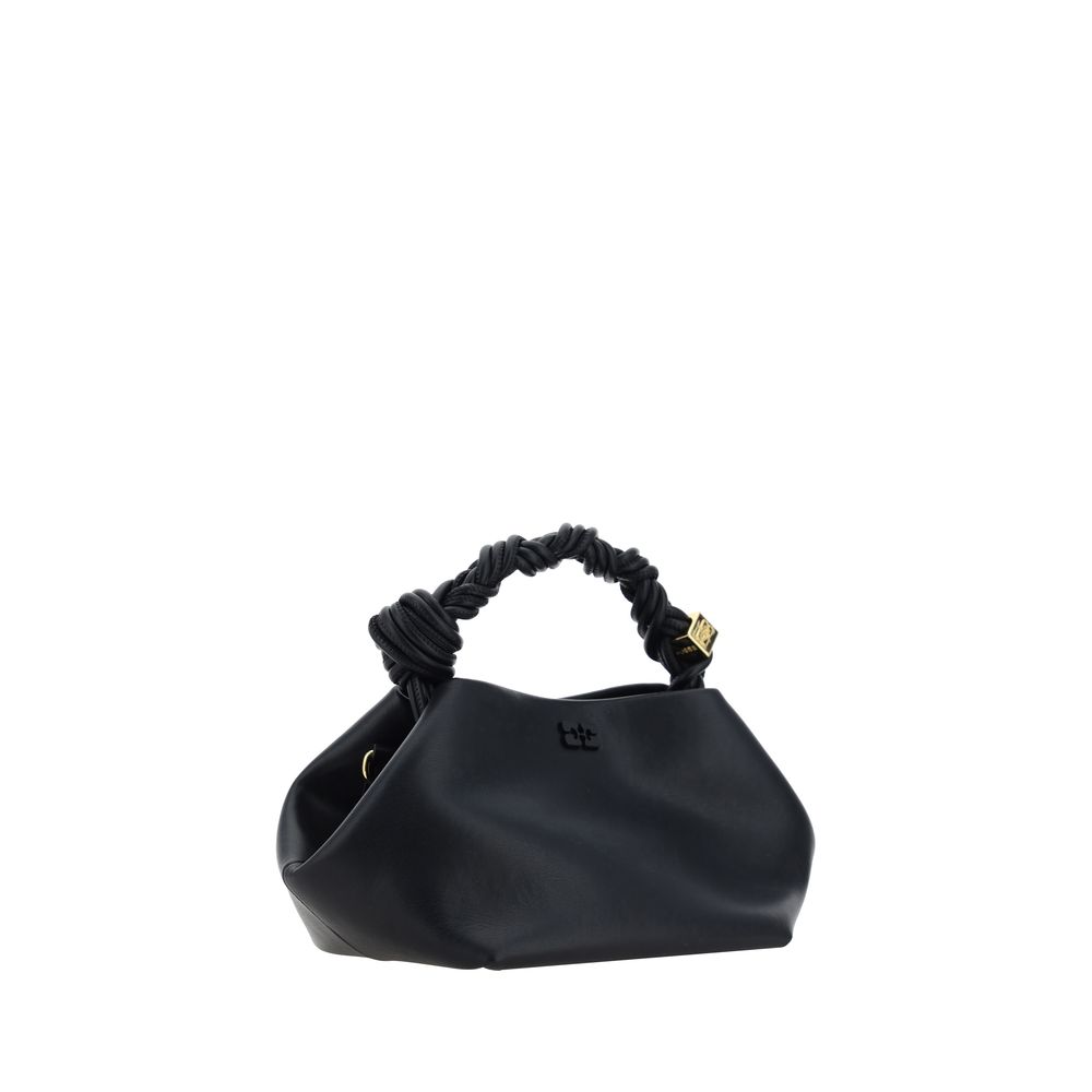 Borsa a mano Ganni in pelle di vitello nera Bos Taurus