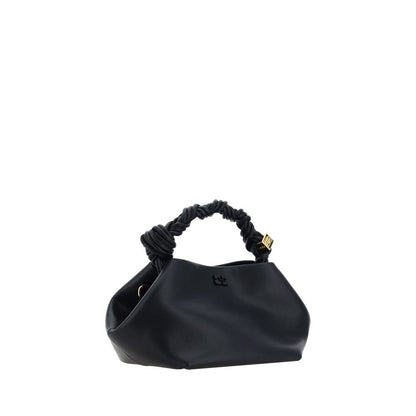 Borsa a mano Ganni in pelle di vitello nera Bos Taurus