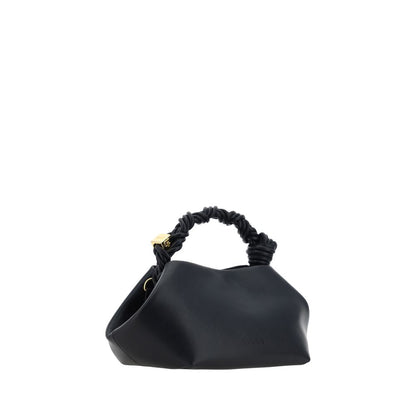 Borsa a mano Ganni in pelle di vitello nera Bos Taurus