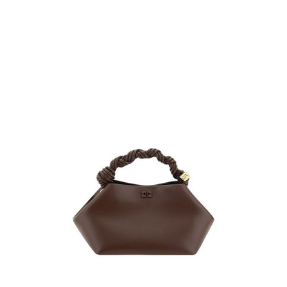 Borsa Ganni in pelle riciclata marrone