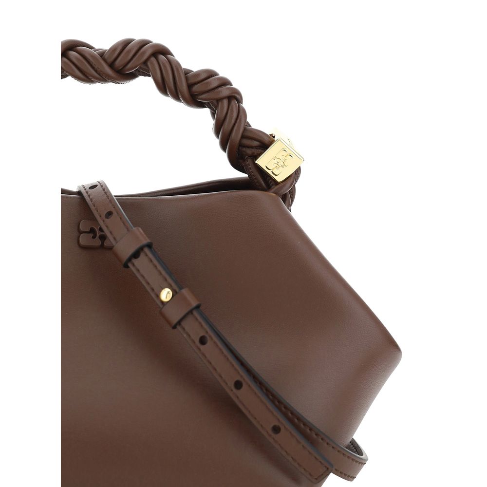 Ganni Brown Recycled Leather Handbag