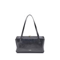 Borsa a spalla Jil Sander in pelle di vitello nera Bos Taurus