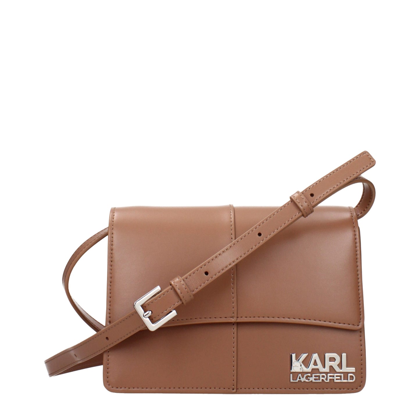 Borsa a tracolla Karl Lagerfeld in polietilene marrone