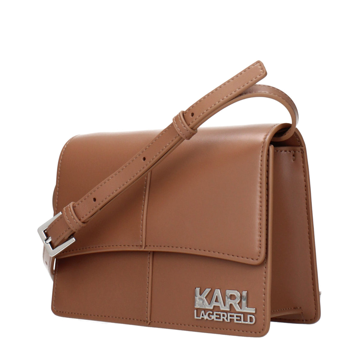 Borsa a tracolla Karl Lagerfeld in polietilene marrone