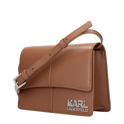 Borsa a tracolla Karl Lagerfeld in polietilene marrone
