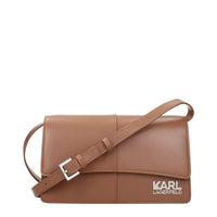 Borsa a tracolla Karl Lagerfeld in polietilene marrone