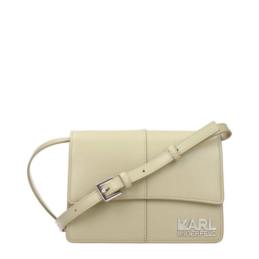 Borsa a tracolla Karl Lagerfeld in polietilene verde