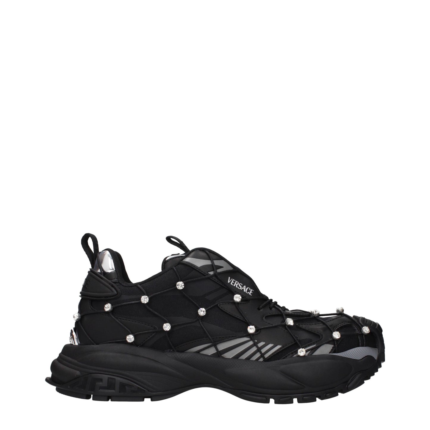 Sneakers Versace in tessuto nero