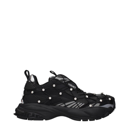 Sneakers Versace in tessuto nero