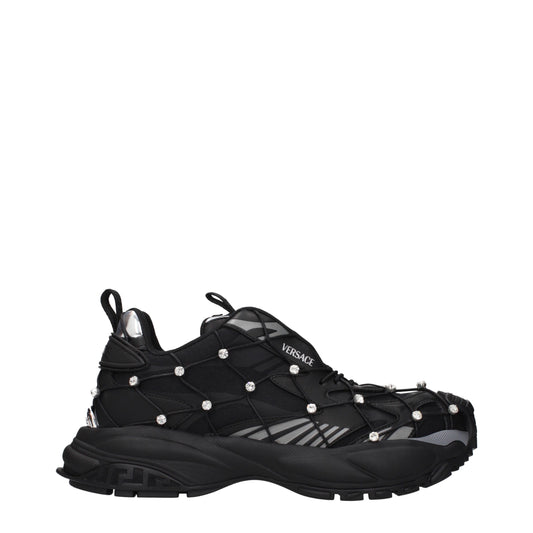 Sneakers Versace in tessuto nero