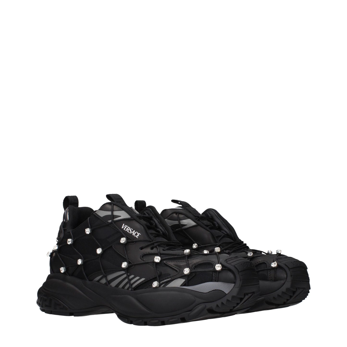 Sneakers Versace in tessuto nero