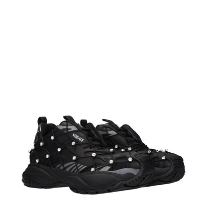 Sneakers Versace in tessuto nero