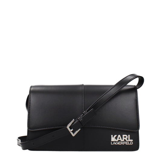 Borsa A Tracolla Karl Lagerfeld Nera In Polietilene
