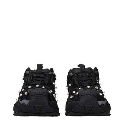Sneakers Versace in tessuto nero