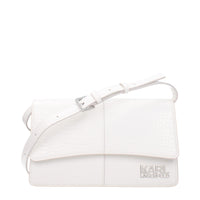 Borsa a tracolla Karl Lagerfeld in polietilene bianca