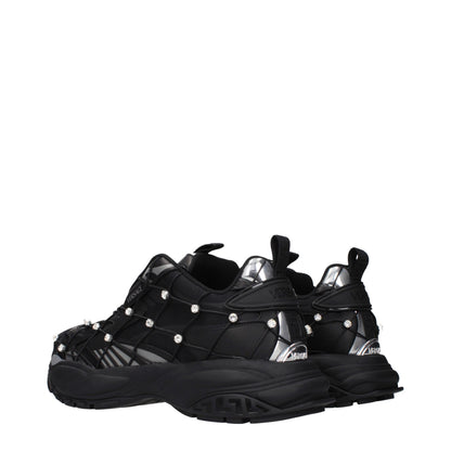 Sneakers Versace in tessuto nero