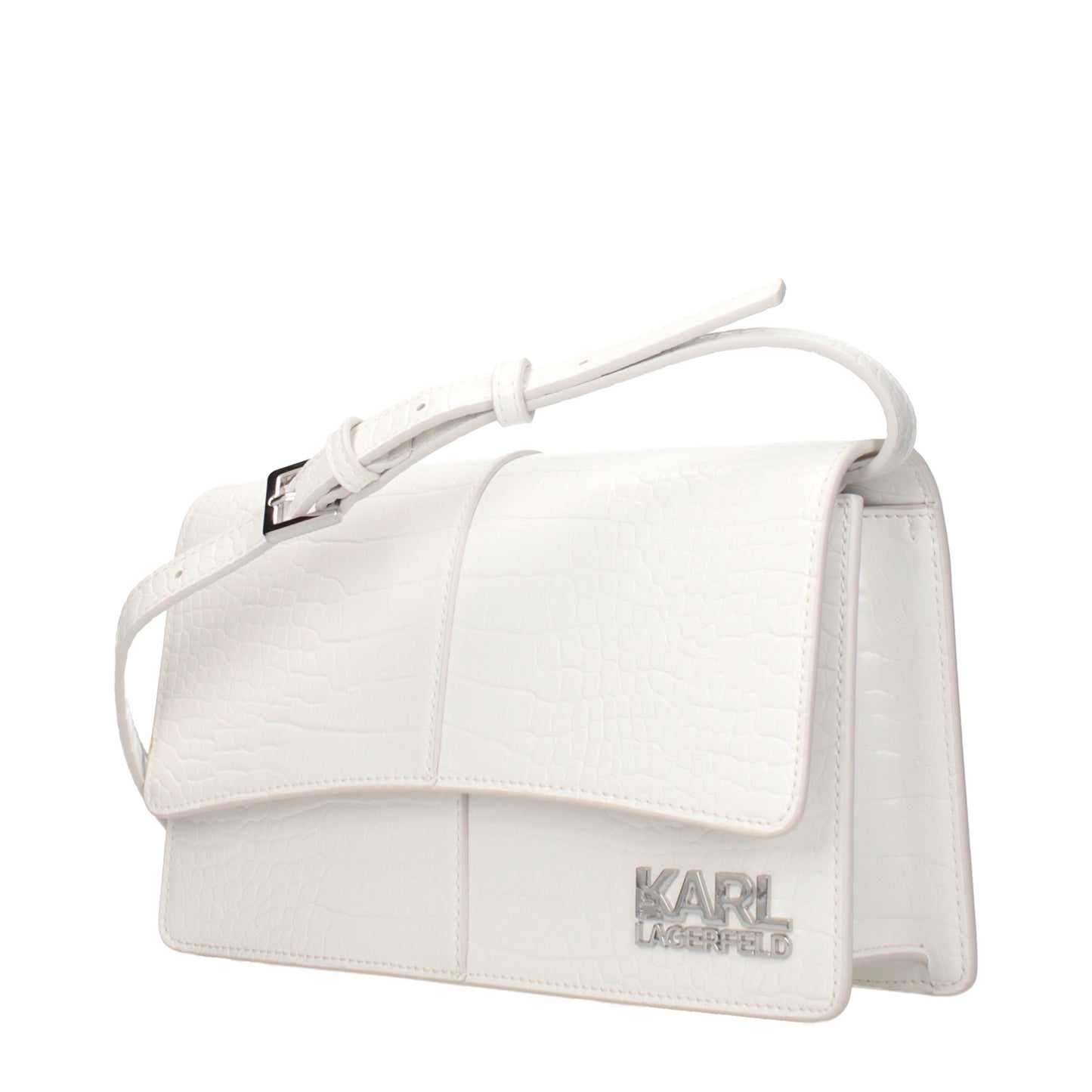 Borsa a tracolla Karl Lagerfeld in polietilene bianca