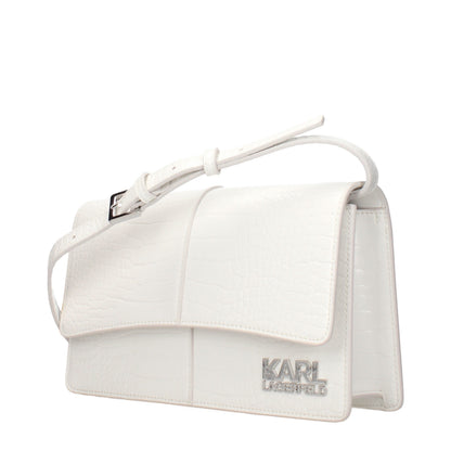 Borsa a tracolla Karl Lagerfeld in polietilene bianca