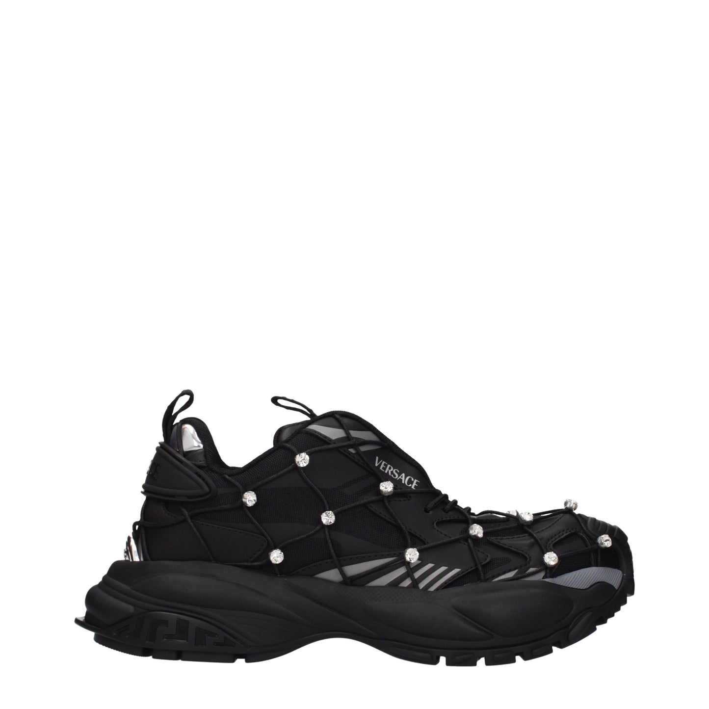 Sneakers Chunky Versace in Tessuto Nero