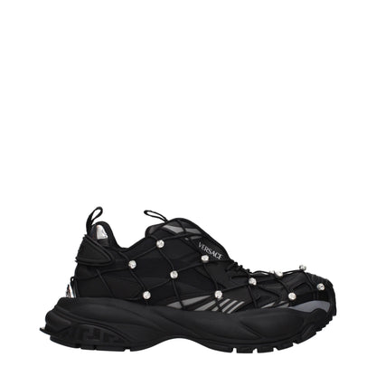 Sneakers Chunky Versace in Tessuto Nero