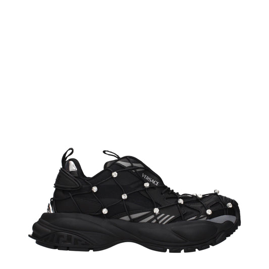 Sneakers Chunky Versace in Tessuto Nero