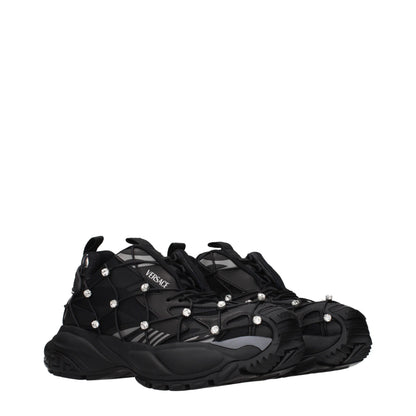 Sneakers Chunky Versace in Tessuto Nero