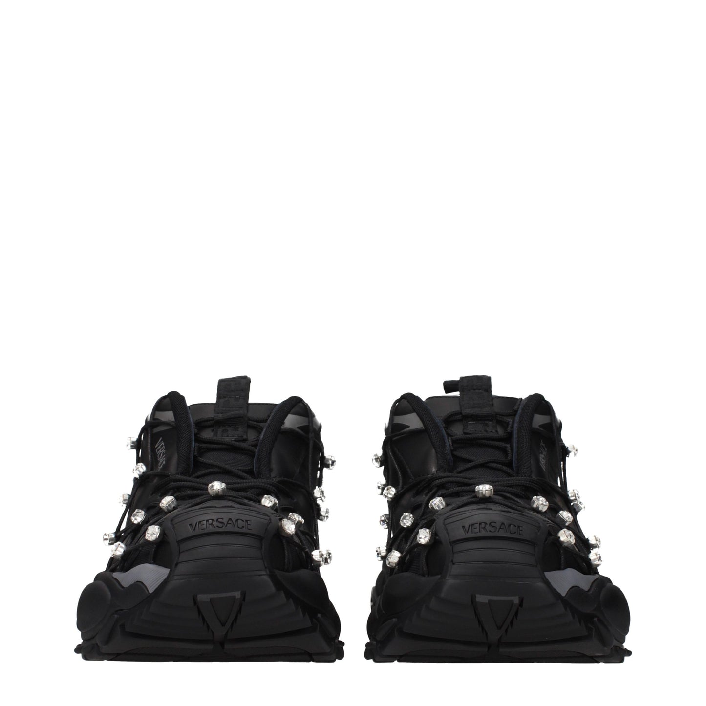 Sneakers Chunky Versace in Tessuto Nero