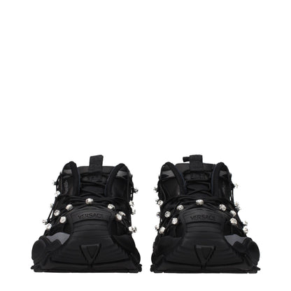 Sneakers Chunky Versace in Tessuto Nero