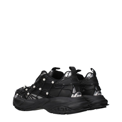 Sneakers Chunky Versace in Tessuto Nero