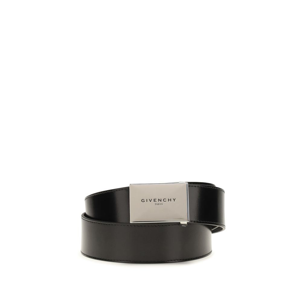 Cintura Regular Givenchy in Pelle di Vitello Nera