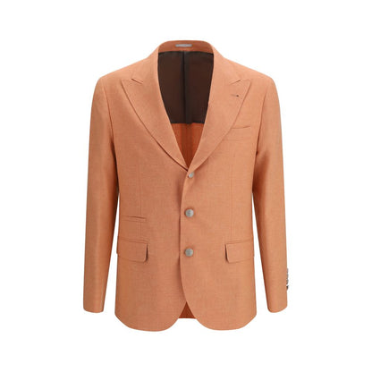 Blazer Brunello Cucinelli in Lana Arancione Oves Aries