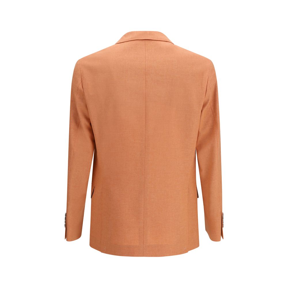 Blazer Brunello Cucinelli in Lana Arancione Oves Aries