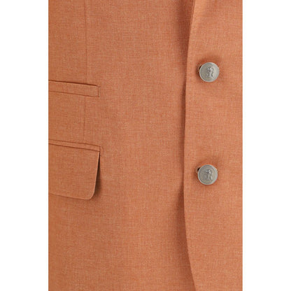 Blazer Brunello Cucinelli in Lana Arancione Oves Aries