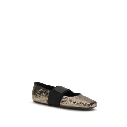 Ballerine Givenchy in pelle di vitello dorata Bos Taurus