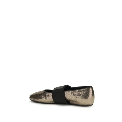Ballerine Givenchy in pelle di vitello dorata Bos Taurus