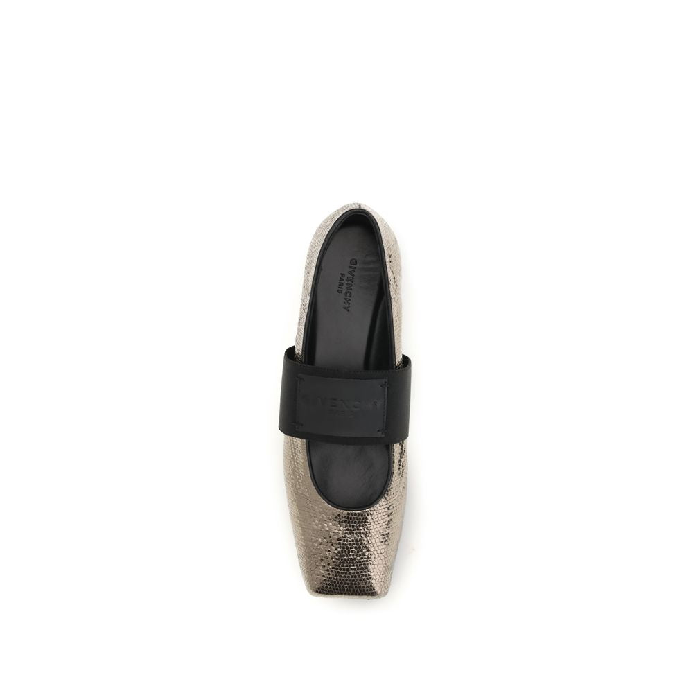 Ballerine Givenchy in pelle di vitello dorata Bos Taurus