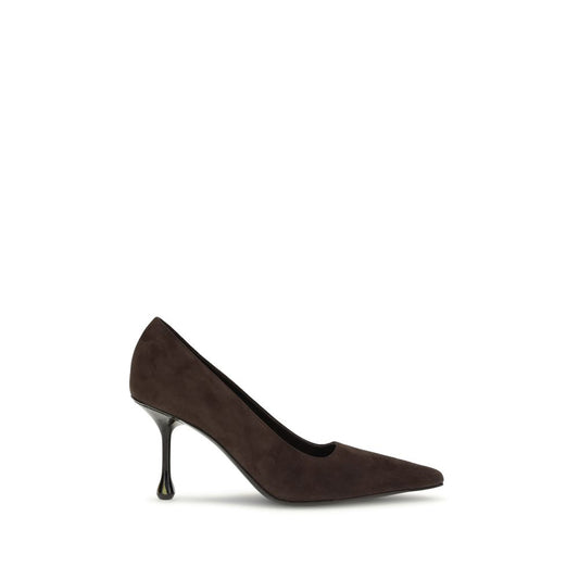 Décolleté con Tacco Alto in Pelle Marrone Jimmy Choo