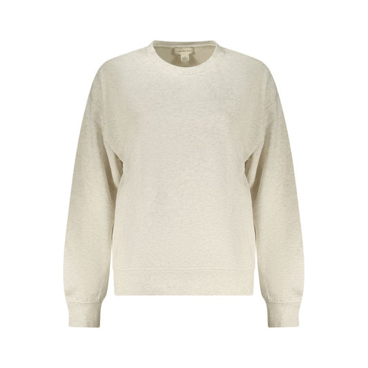 Felpa da donna in cotone grigio Calvin Klein