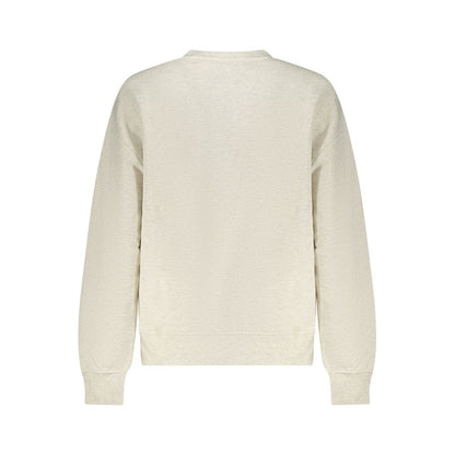 Felpa da donna in cotone grigio Calvin Klein
