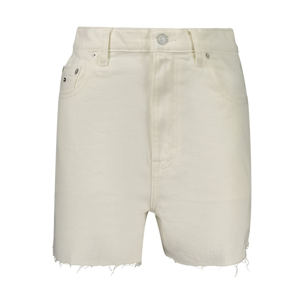 Shorts da donna in cotone bianco Tommy Hilfiger