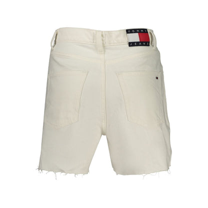 Shorts da donna in cotone bianco Tommy Hilfiger